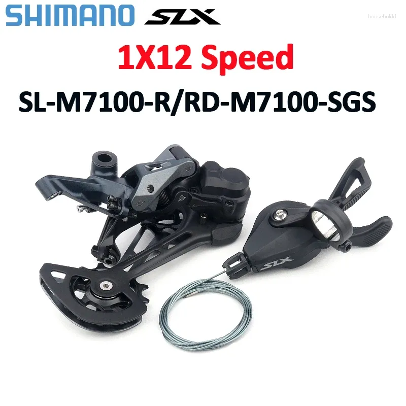 自転車derailleurs shimano slx右シフトレバー1x12速度SL-m7100-rリアデレイラーRD-M7100-SGS 12VマウンテントランスミッションK7 MTBキット