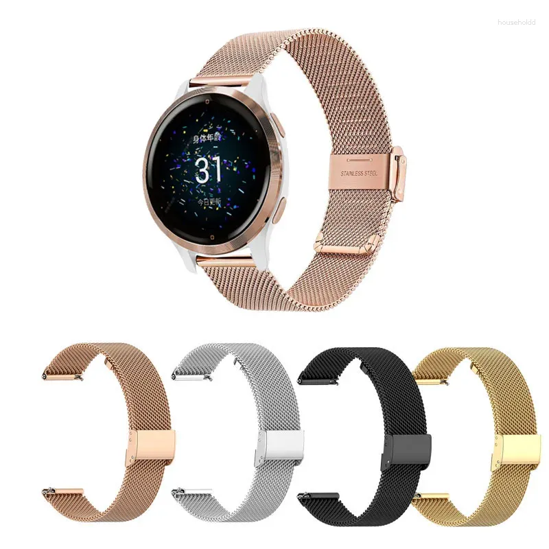 Garmin Vivoaktif 4S Bilezik / Venu 2S kayışları / vivomove 3s bileklik kadınlar için 18mm paslanmaz çelik izleme bandı izle Metal Correa