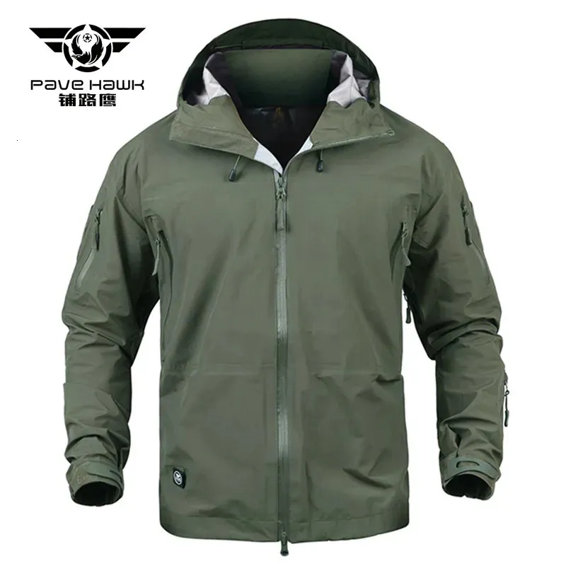 Giacca impermeabile tattica HardShell completamente adesiva Shell Giacca a vento con colla a pressione mimetica militare a prova di freddo 240124