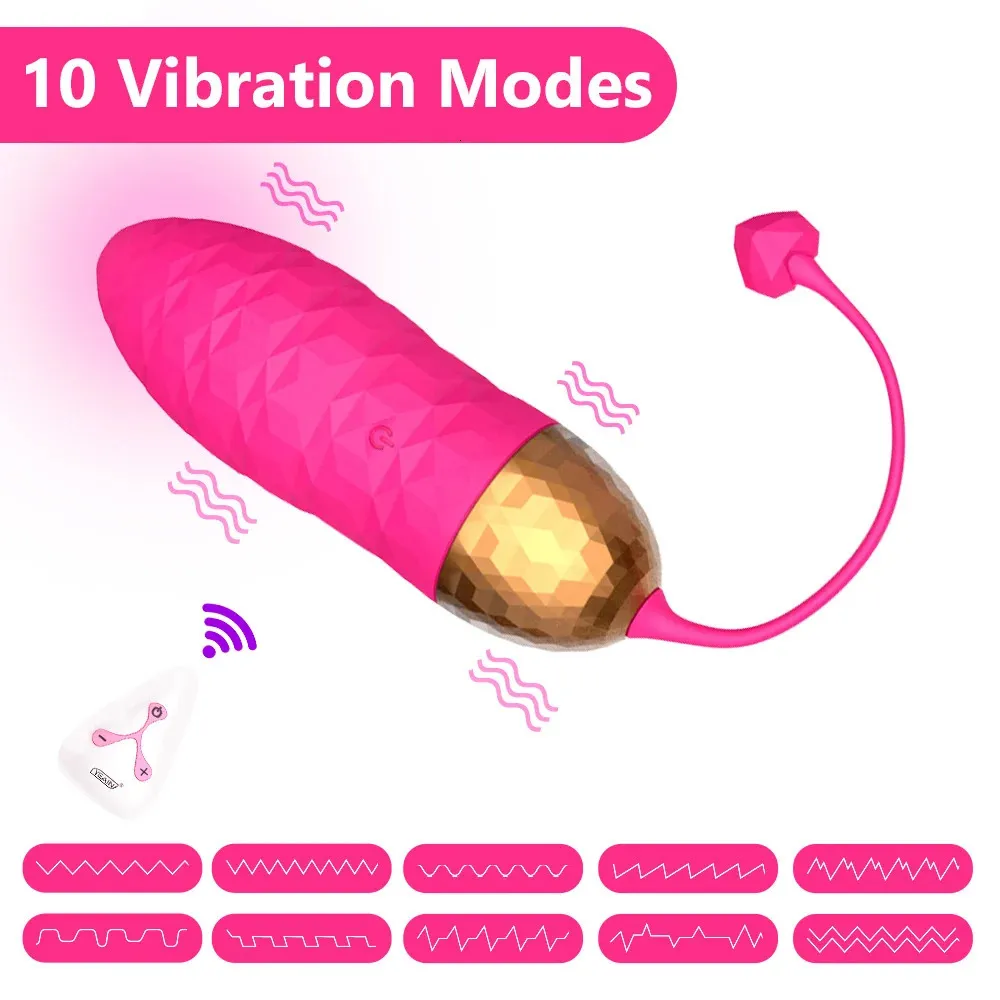 YEAIN Uovo vibrante Giocattoli sessuali telecomandati per donne Clitoride GSpot Stimolatore Palline per massaggio vaginale anale Masturbatore femminile 240202