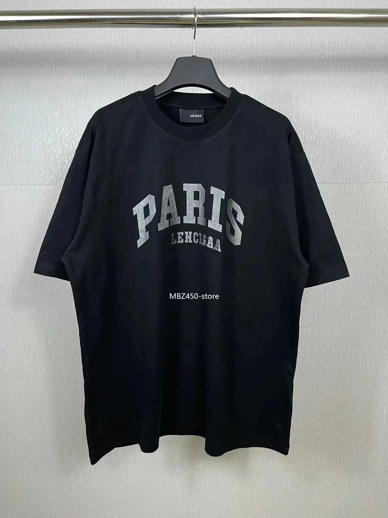 Paris plus designer designerski mens t shirt 100 bawełniany krótkie rękawowe odzież luksusowy litera litera wysokiej jakości męskie tee płetw