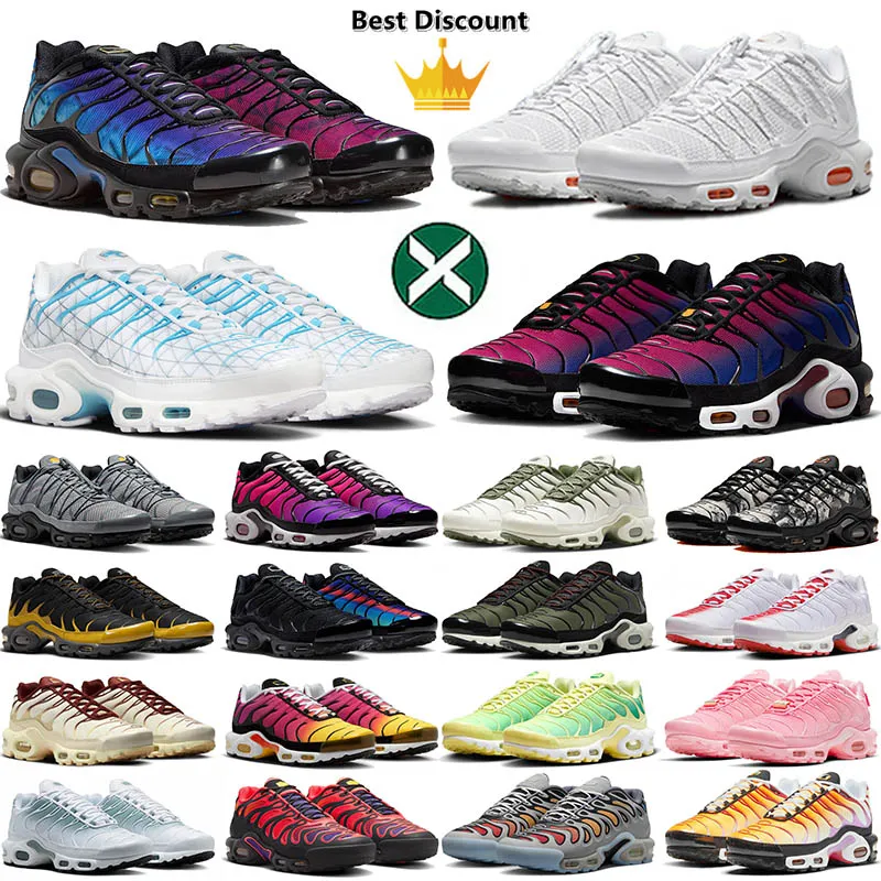 2024 Top Designer OG Tn Plus Men Women Running Shoes 25th Anniversary Marseille Black Reflective Utility Tns Terrascape Rose Big Size Trainers Sneakers 36-46