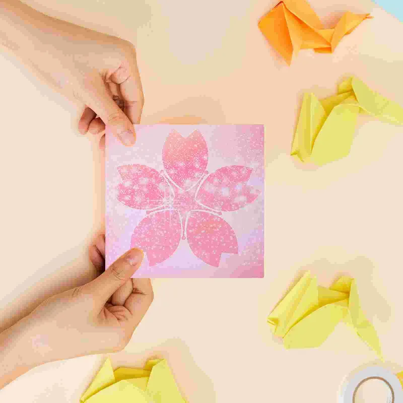 Garrafas de armazenamento 200 Pcs Papel Origami DIY Papers Dupla Face Dobrável Requintado Scrapbook Artesanato de Dupla Face Criança