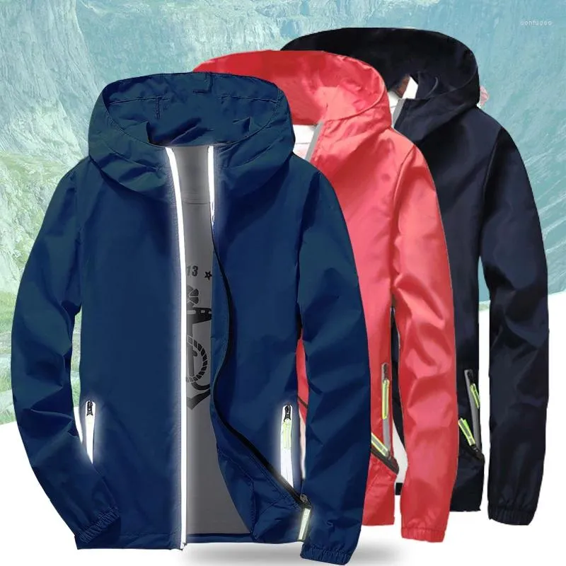 Hunting Jackets Women Men Kids Anti UV Hiking Jacket Windbreaker Loose Hooded Sport Coat Autumn Camping Travel Clothes 110- 7XL