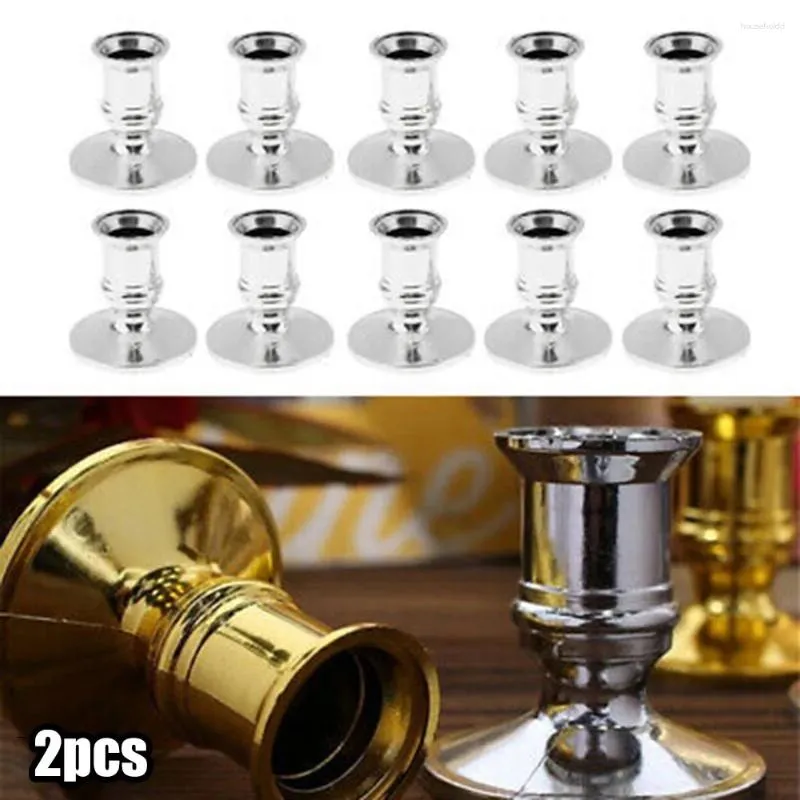 Candle Holders 2pcs Traditional Shape Taper Standard Candlestick Plastic Base Wedding Dinner Home Decoration