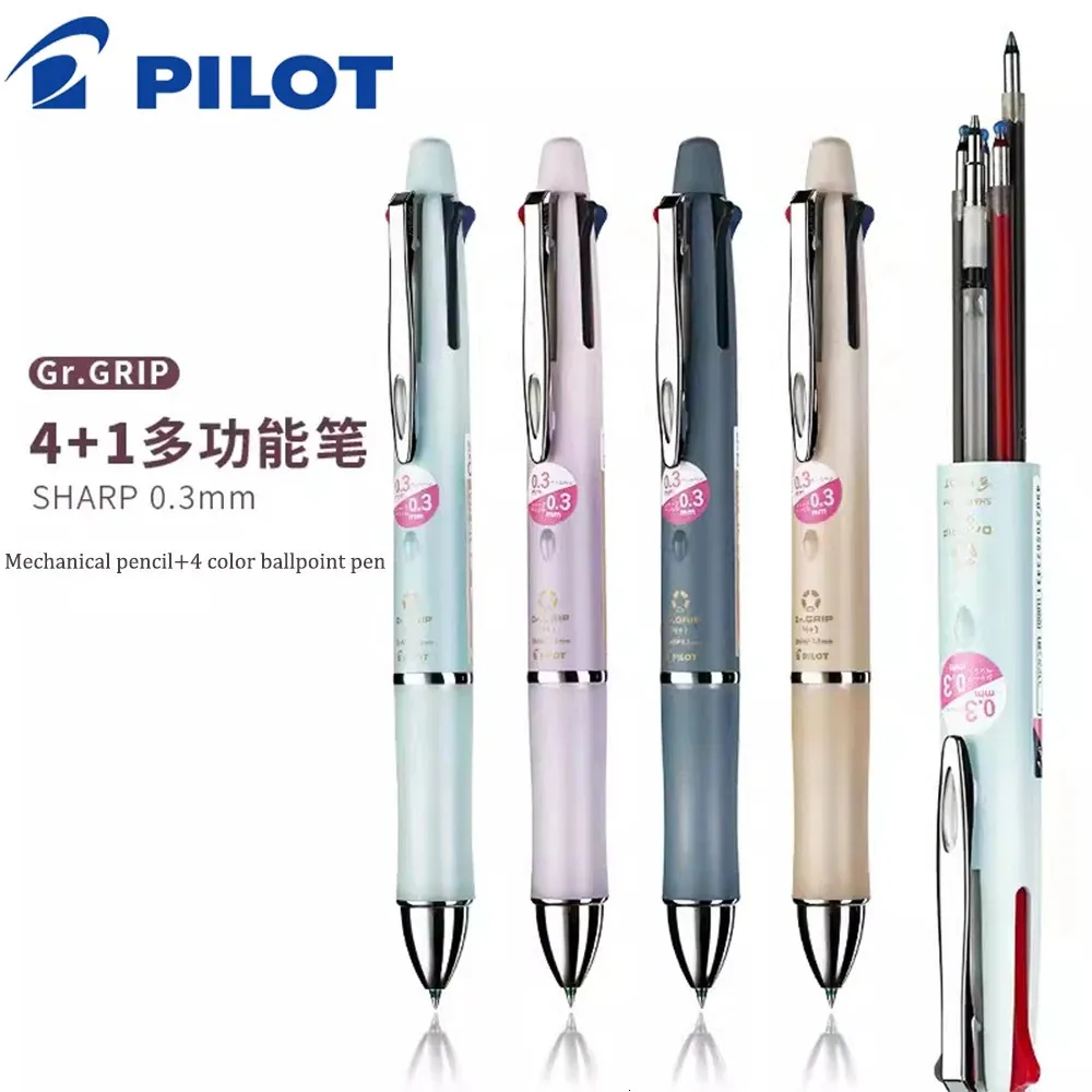 Japan PILOT Dr.Grip Multi-function Pen Five-in-one Macaron Limited Ballpoint Pen Mechanical Pencil Office Accessories Stationery 240122