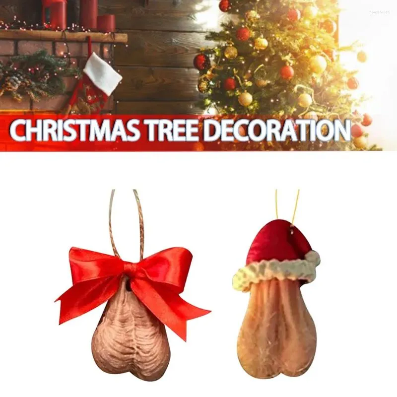Julekorationer 1st roligt penis träd hängande prydnad hänge hem dekoration år fest leveranser semester xmas