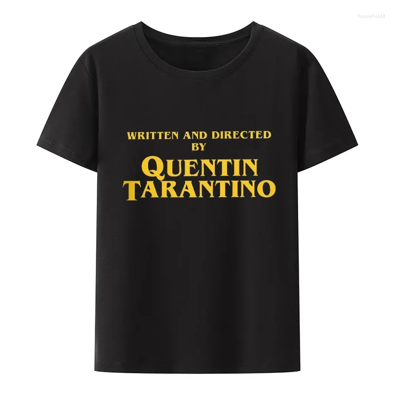 Men's T Shirts Print Tee Written And Directed By Quentin Tarantino Men For T-Shirts Pulp Fiction Kill Bill Big Tall Tees Clothes