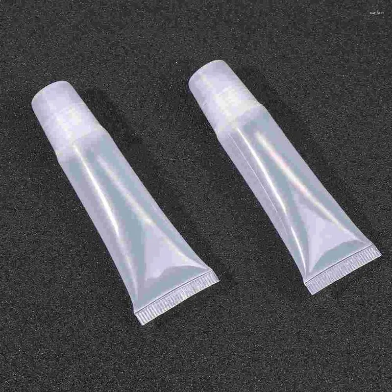 Lagringsflaskor 80 datorer Portable Bottle Travel Tomma underpackning Clear Lip Gloss Makeup Squeeze Tubes