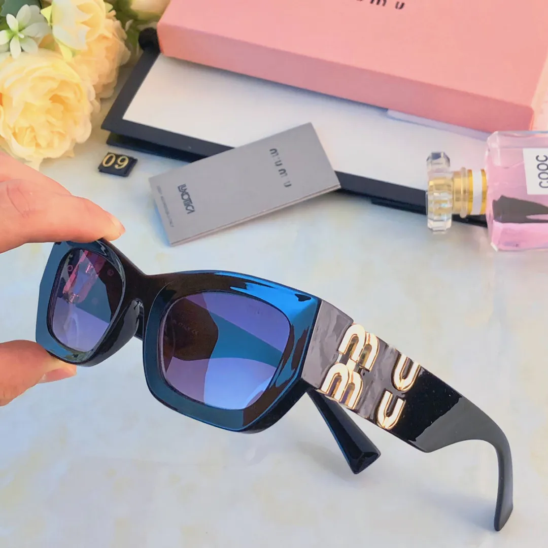 Designer-Miumius-Sonnenbrille, Damen-Katzenaugen-Brille, luxuriöse Herren-Sport-Sonnenbrille mit UV-Schutz, Box