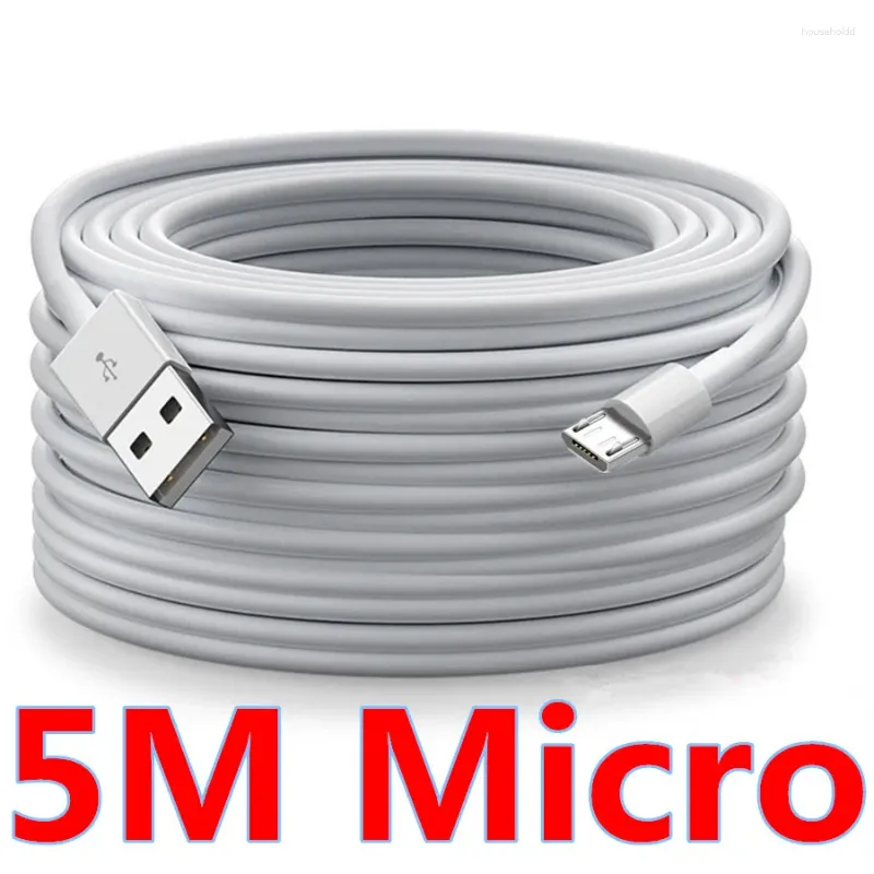 Câble d'alimentation Micro Usb pour caméra Web, fil de chargement à distance pour téléphone portable Xiaomi, tablette PC, cordon bancaire