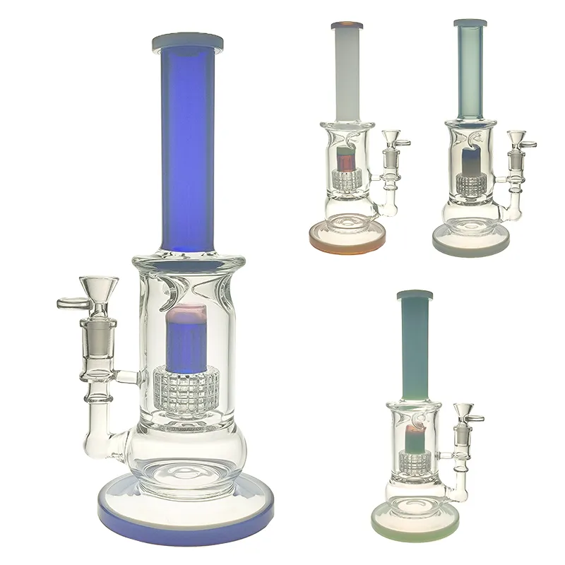 Bong/Rig/Bubbler in vetro con narghilè Altezza: 11 pollici con percloro e ciotola in vetro GB083 (4 colori)