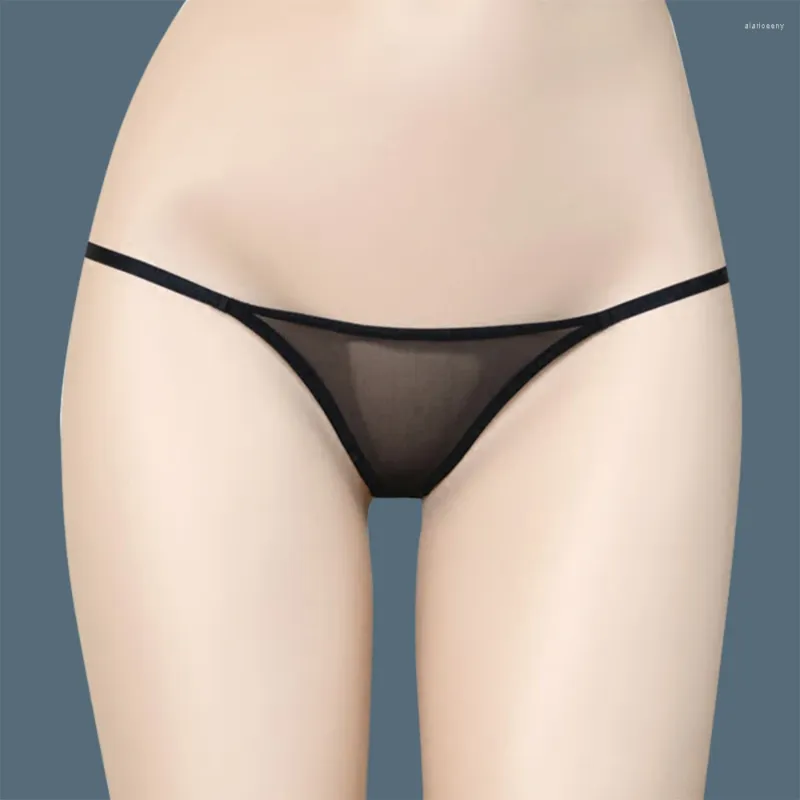 Kvinnors trosor Kvinnor Mesh Sheer Ultra Thin Seamless Briefs Sexig underkläder Solid Low Midje Knicker Thongs G-String Ladies Underwear A50