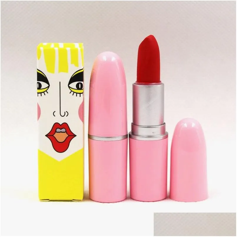 Lippenstift Make-up Gemakkelijk te dragen Moisturizer 12 kleuren Coloris Cosmetica Make-up Groothandel Lip Stick Mat Drop Delivery Gezondheid Schoonheid Lippen Dh73W