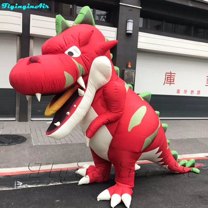 Inflatable Costume: Walking Dinosaur Suit, Cute Red Blow Up