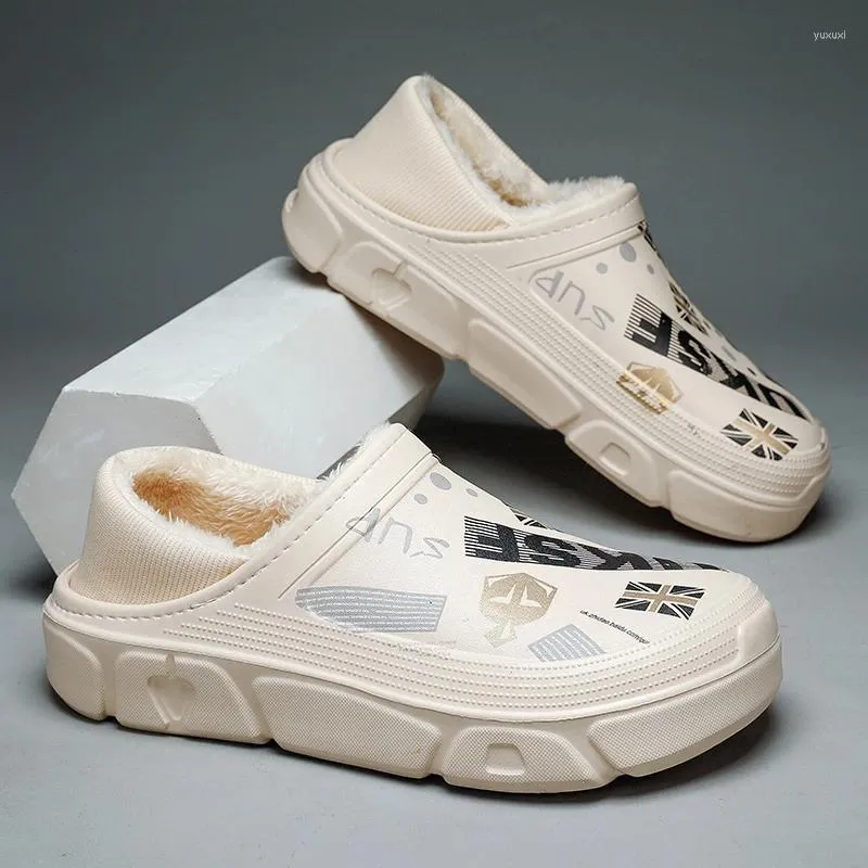 Zapatillas Zapatos Casuales para Hombre Invierno Plano Punta Redonda Slip-on House Impermeable Antideslizante Elástico Cómodo Suave Resistente al Desgaste Mantener Caliente