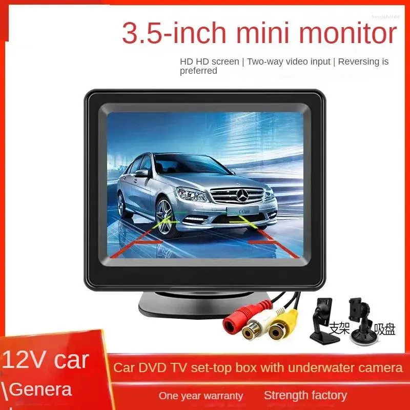 3.5 Inch Color TFT LCD Rear View Monitor Car Parking Rearview With 2CH Video Input