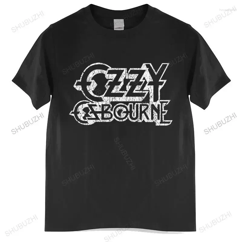 Mannen T-shirts T-shirt Mannen O-hals Ozzy Osbourne 'Vintage Logo' Zomer Paried Mannelijke Katoenen T-shirt Groter Maat