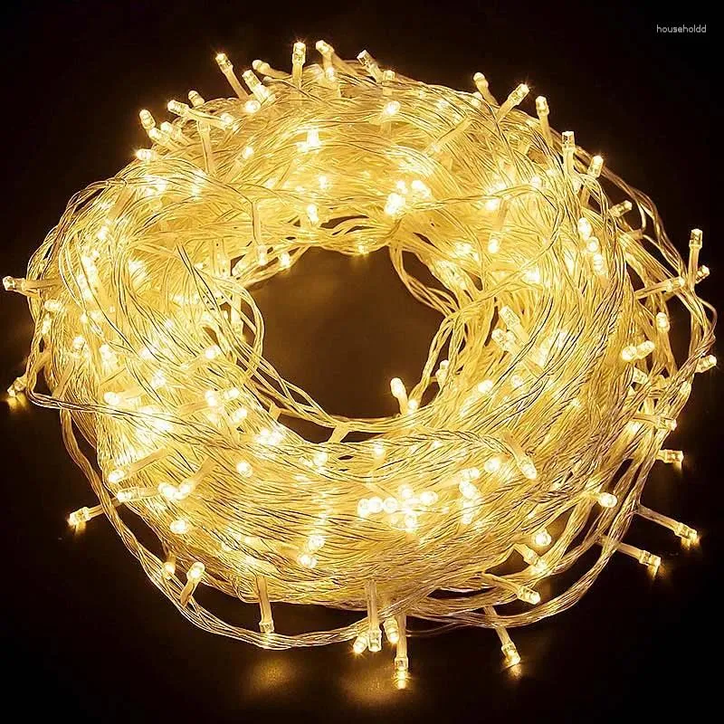 Strings LED Garland String Lights 10m With Extension Christmas Tree Wedding Decoration Waterproof Fairy Light Indoor Outdoor 220V Lamp