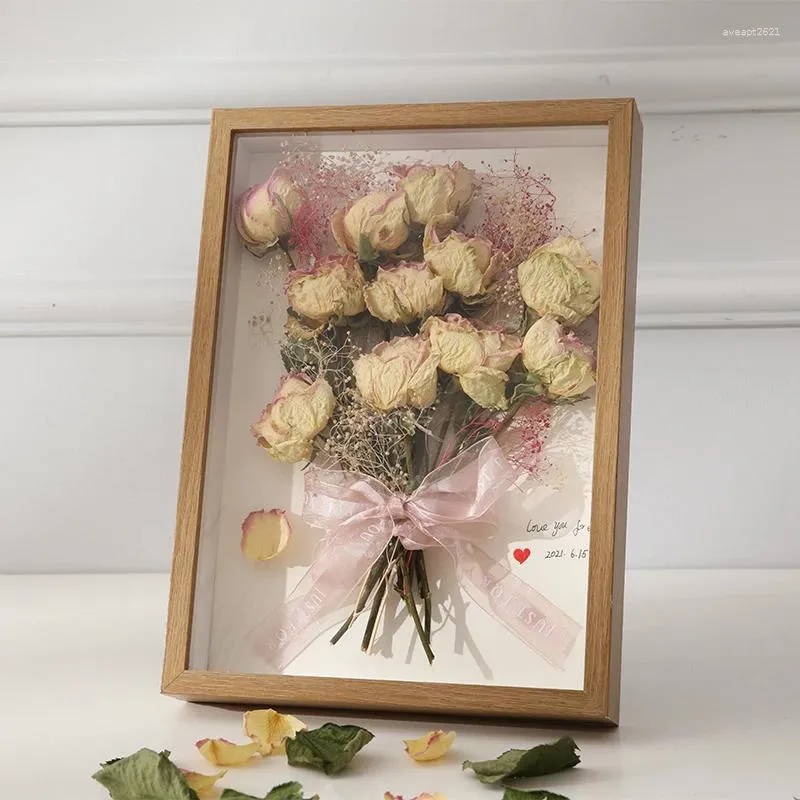 Frames DIY Nordic Specimen 3D Po In Depth 3cm For Dried Flower Displaying Picture Frame Decor Simple Anniversary Gift