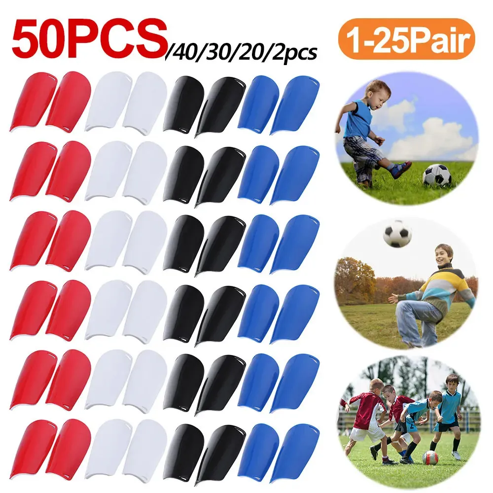 2-50st Kids Football Shin Protector Antislip Shield Soccer Shin Guards Breattable Sports Plastic Calf Sleeve Protective Gear 240129