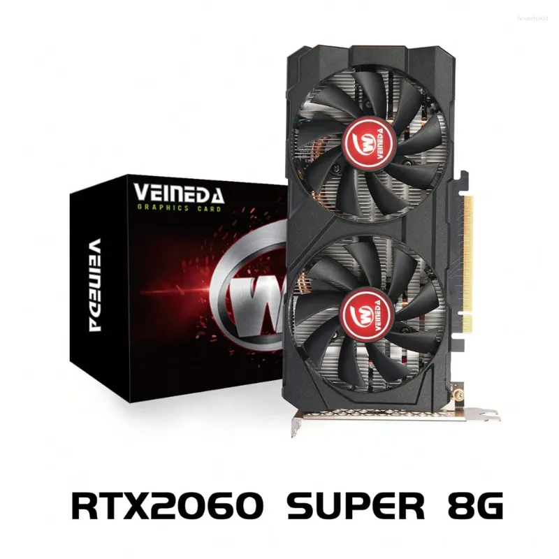 Cartes graphiques VEINEDA RTX2060Super 8GB carte GDDR6 256Bit PCI Express 3.0x16 1470MHz 2176 unités PC Gaming 8G vidéo