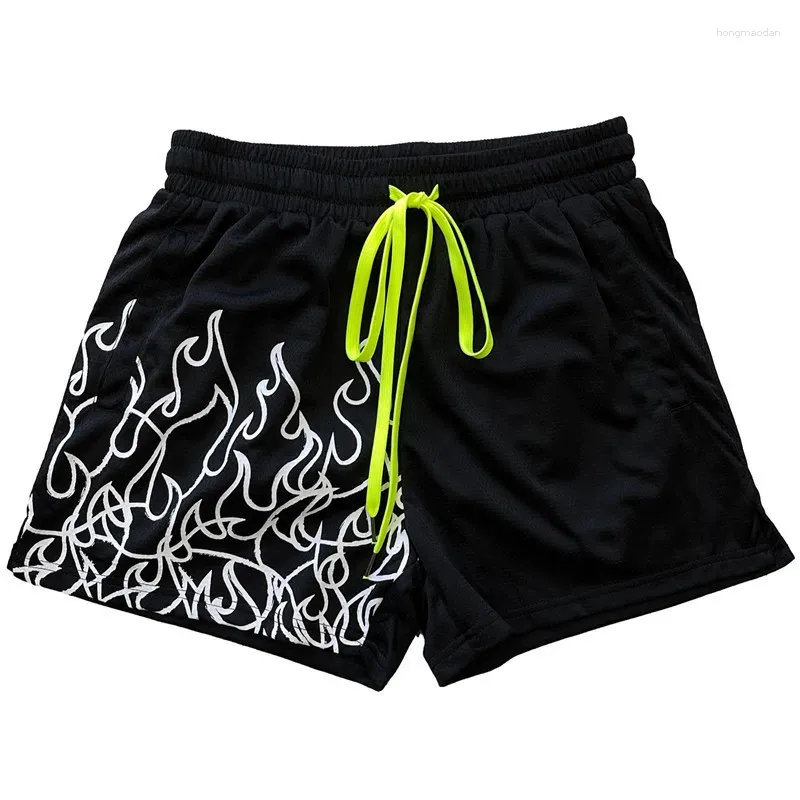 Shorts pour hommes 2024 Gym pour hommes Boxers athlétiques actifs monocouche maille Fitness entraînement troncs grande taille imprimé plage Boyshorts