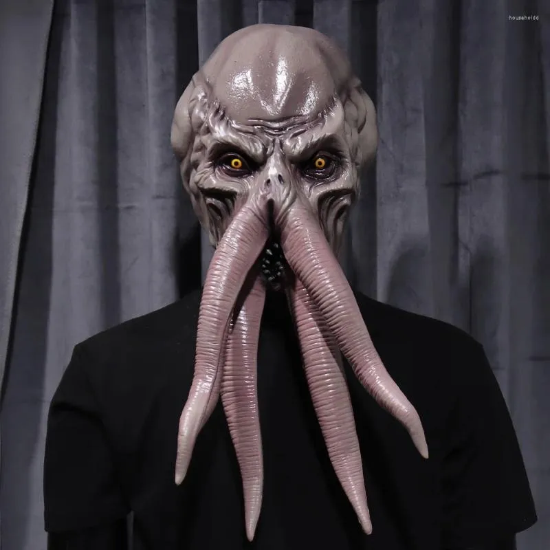 Feestartikelen Baldur's Gate 3 Lllithid Mind Flayer Squiddy Masker Cosplay Dieren Octopussen Monster Latex Helm Halloween Kostuum Rekwisieten