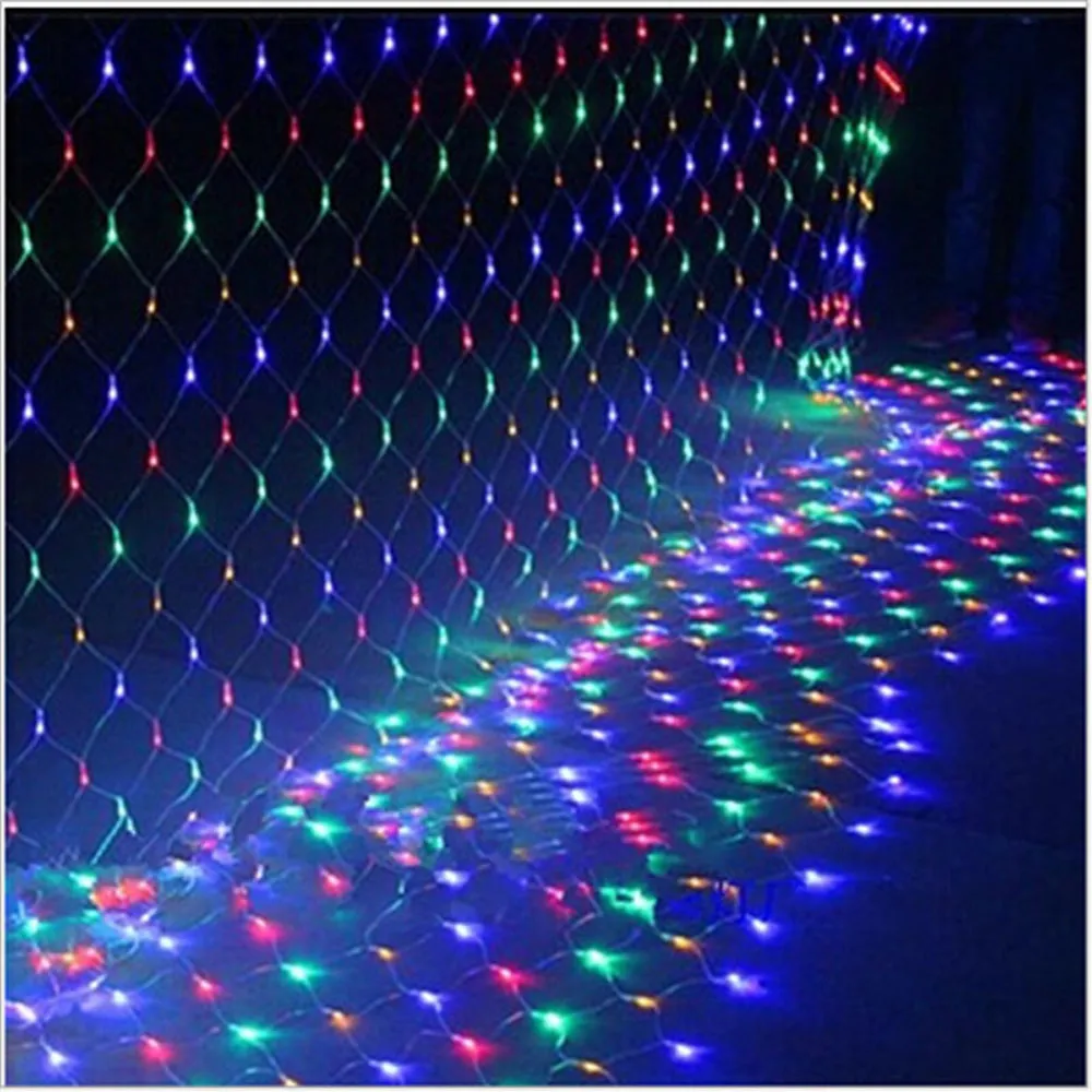 4m x 6M Weihnachtsgirlanden LED String Weihnachtsnetz Lichter Fee Weihnachten Party Garten Hochzeit Dekoration Vorhang Licht