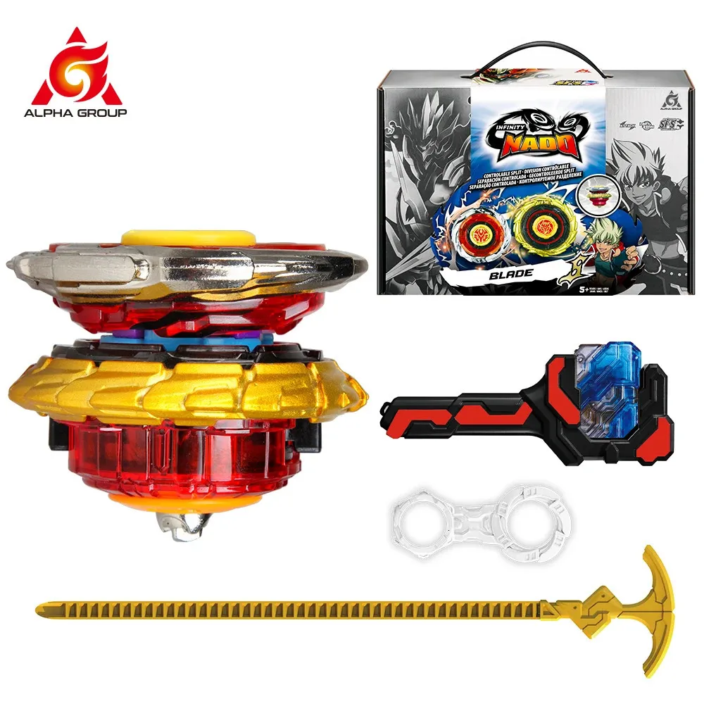 Infinity Nado 3 Original Crack Series2 In1 Split Spinning Top Metal Gyro Battle Gyroscope with Launcher Anime Toy Kid Gift 240119