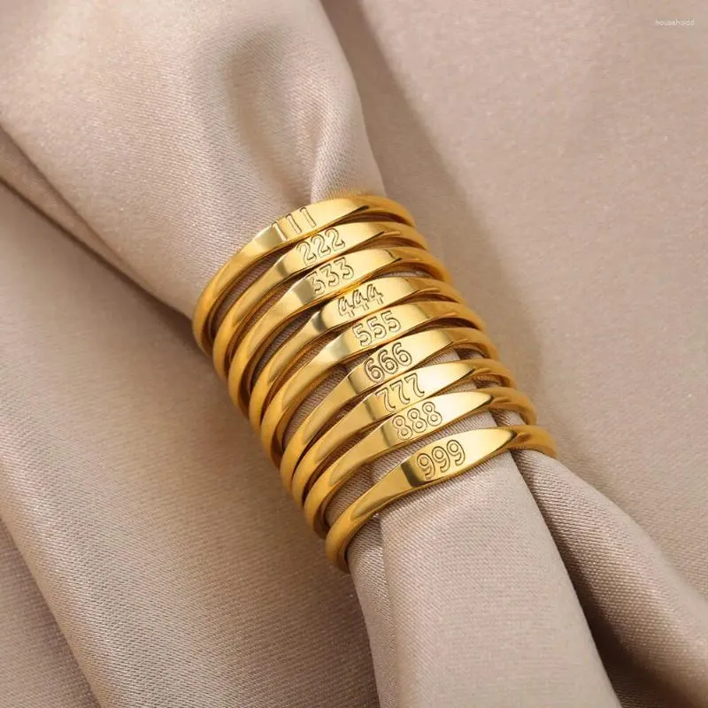777 Angel Number Ring - 18K Gold Plated Stainless Steel