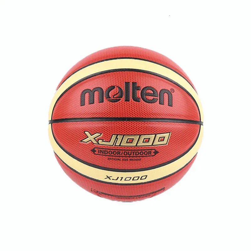 Bola de basquete fundido xj1000 tamanho oficial 7/6/5 couro pu para treinamento de partidas internas e externas homens mulheres adolescentes baloncesto240129