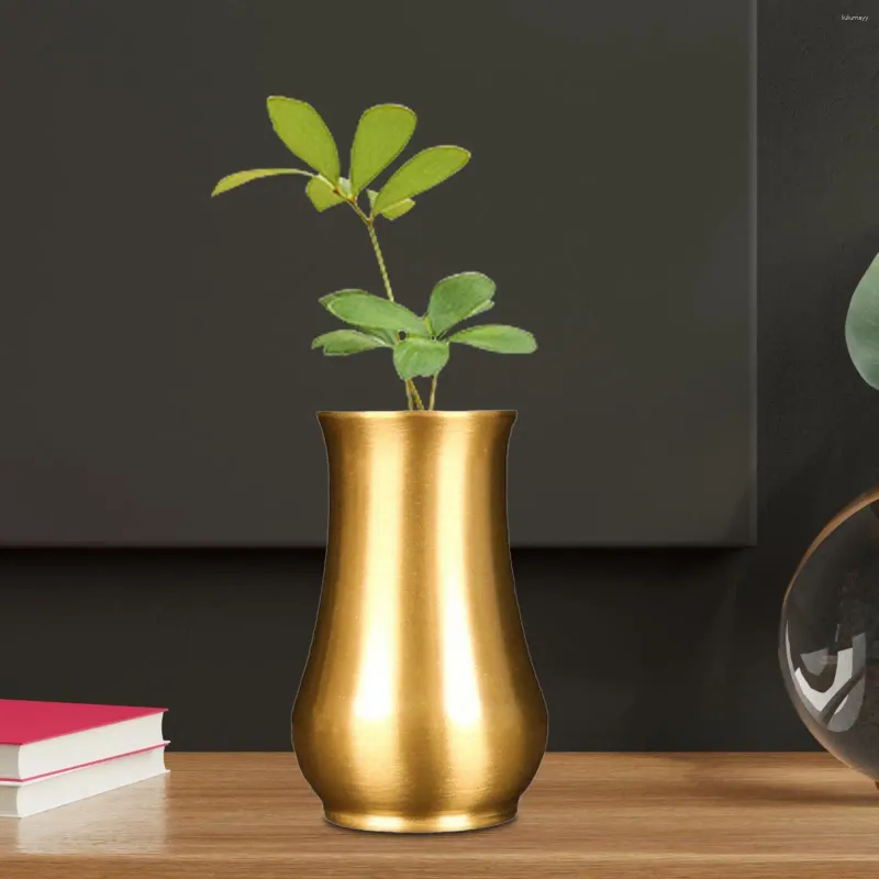 Vasen Messingvase 8,5 cmx5,5 cm Minimalist Metall Blumenpot dekorativ für Regal