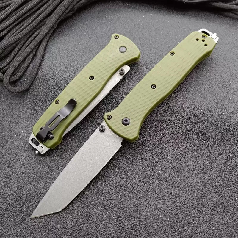 Outdoor BM 537 Folding Knife Glass Fiber Handle Camping Self Defense Safety Pocket Knives EDC tool