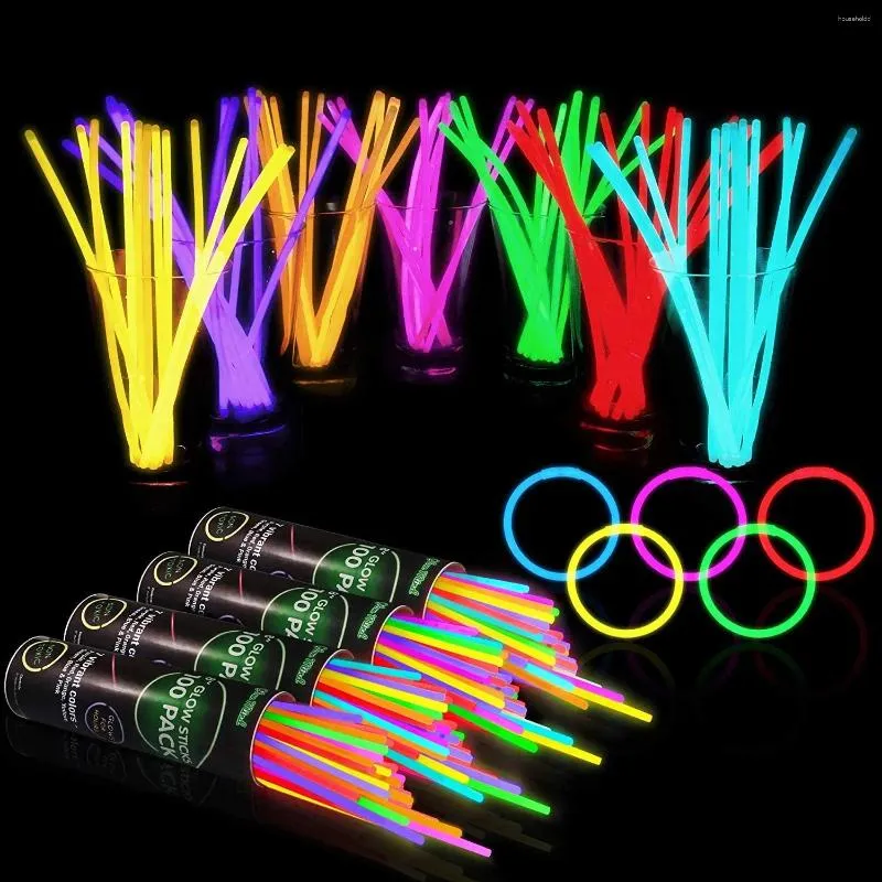 Party Decoration Glow Sticks For Children Adults In the Dark Eye Glasses Kit Armband Connectors Halsband 12 timmars leveranser