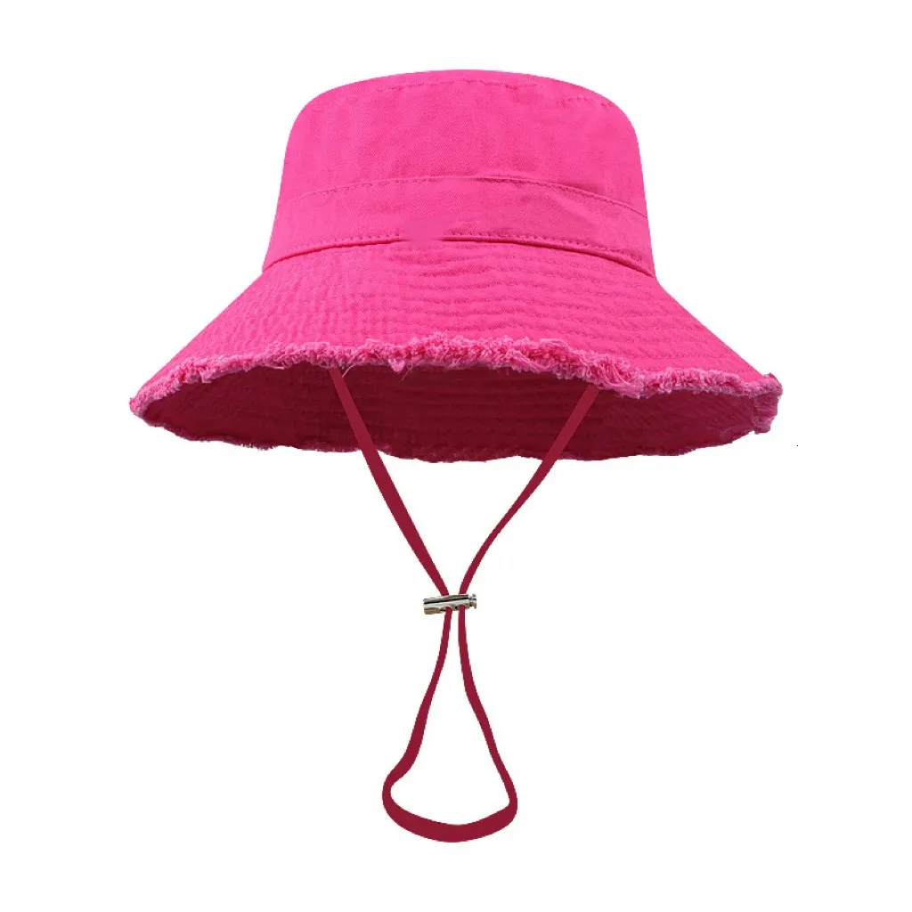 Hohe Qualität Baumwolle Fischer Hut Panama Kappe für Männer Frauen Mode Solide Klapp Eimer Unisex Sonnenschutz Strand Dropship 240125