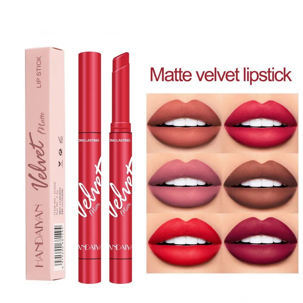 Rouge à lèvres Handaiyan Matte Veet Stick à lèvres longue durée facile à porter maquillage nutritif lèvres Liner livraison directe santé beauté Dhxhe