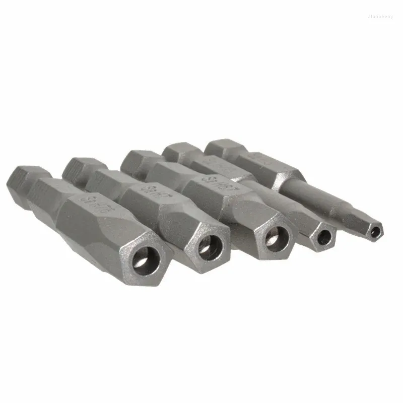 5pcs 1/4 "50mm Torx Screcldriver Bit Set أدوات إصلاح البراغي مجموعة Hex Shank الحفر البنتاغون مع الثقوب