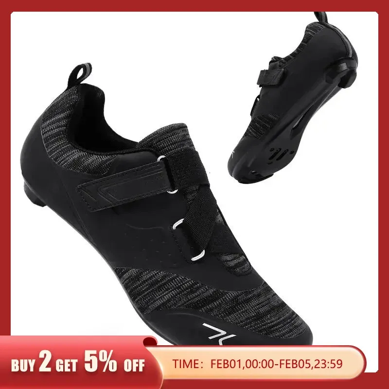 Chaussures de cyclisme Chaussures de vélo de Route hommes baskets de vitesse bottes d'équitation de course plates autobloquantes chaussures de sport de cyclisme de Route légères 240202