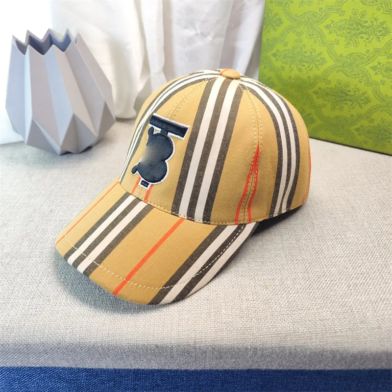 Fashion hat designer baseball cap B famil design brand High-Quality Canvas striped Cap for Classic European Style