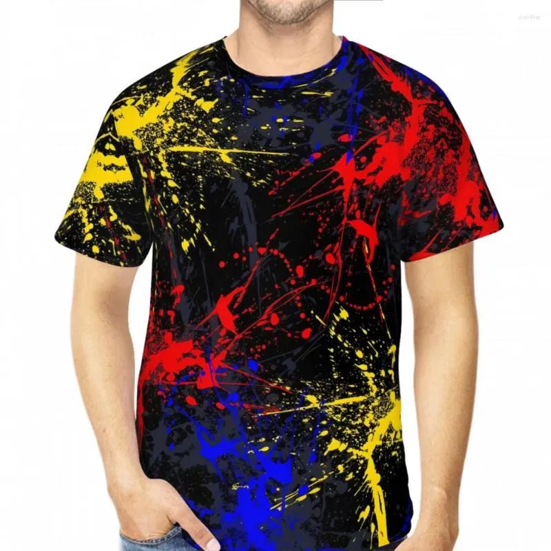 Heren T-shirts Inkjet Design Polyester 3D-print Shirt Buitensporten Sneldrogende kleding Losse straat-T-shirts