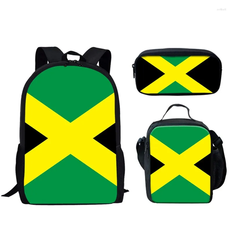 حقيبة ظهر Hip Hop Youthful Flags 3D Print 3pcs/مجموعة الأكياس الطالب سفر أكياس محمول DayPack Bag Case Case