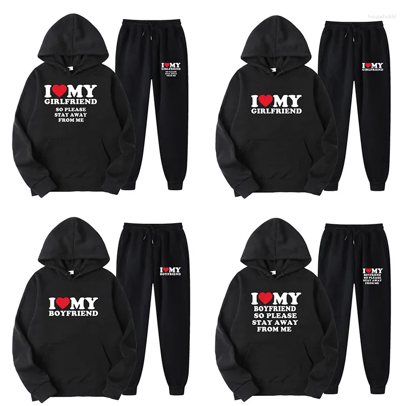 Couples Print Tracksuit Set Mens Womens Sweatpants Hoodies For Love And Jogging From Householdd 14.94 DHgate.Com