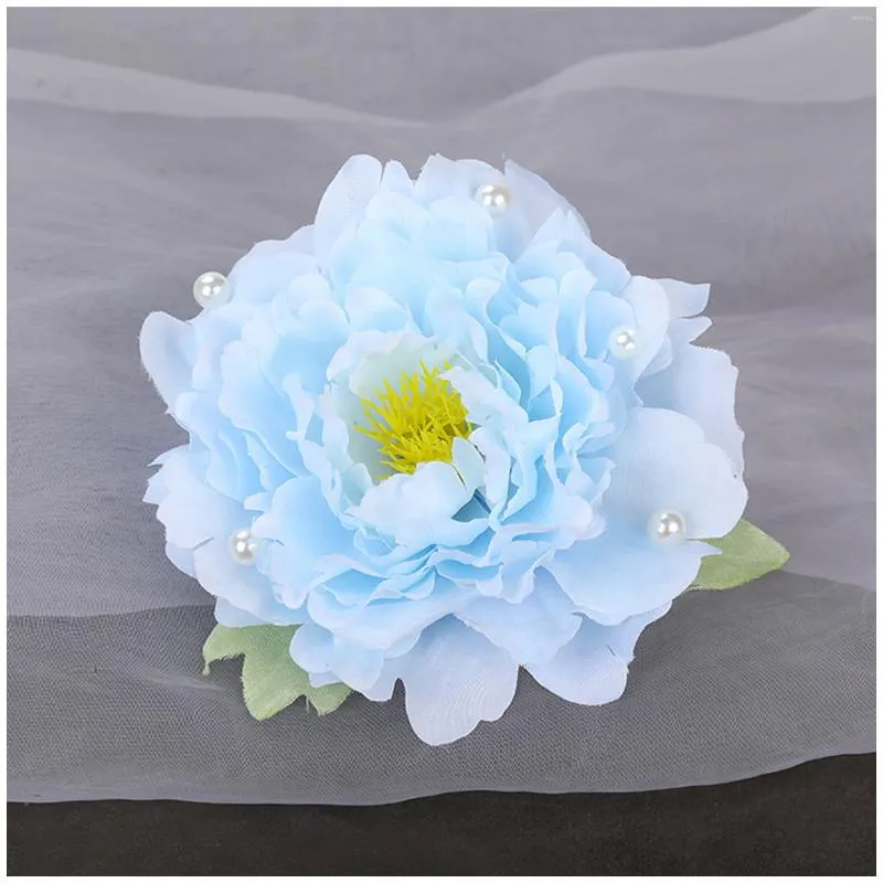 Hair Accessories Girls Handmade Side Clips Silk Flower Beading With Duckbill For Gown Dress Hairstyle Making Tools
