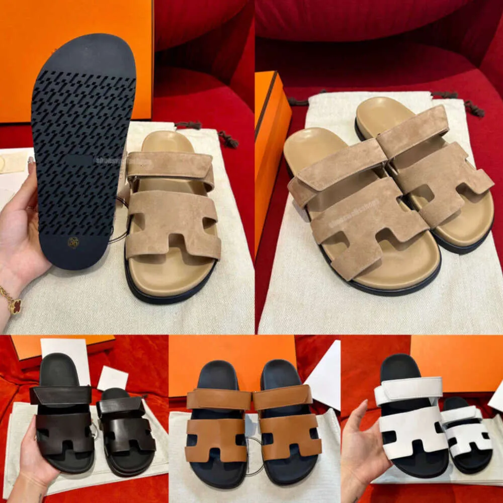 designer slide Slippers Beach Classic Flat Sandals Slide Luxury Summer Lady Leather Flip Flops Top Quality Men Women Slides sandale Size 35-44 0031