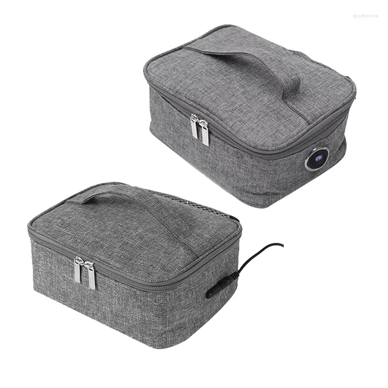 Servis USB Portable Warmer Electric Lunch Box Väskor Värme Bento Thermal Pouch Isolated Bag