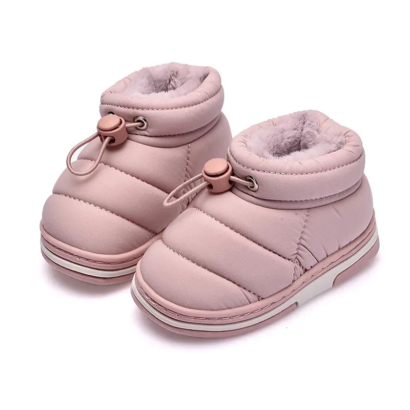 Baby Girls Winter Warm Boots Kids Boys Outdoor Snow Shoes Lovely Thicken Plush Shoes Children Indoor Home Boot Fashion Shoes 240129