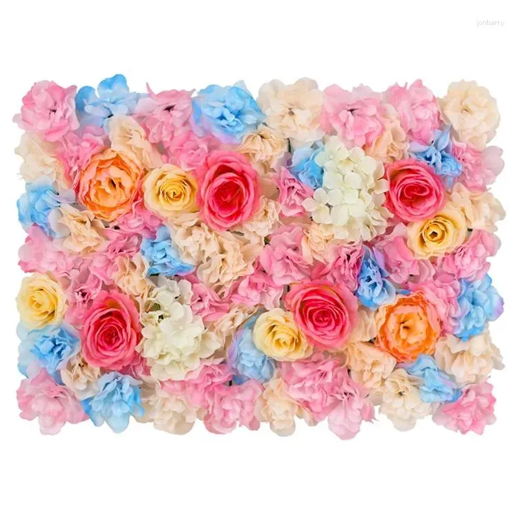 Decoratieve bloemen 27 kleuren zijde roos kunstmatige bruiloft decor bloem muur romantisch voor achtergrond