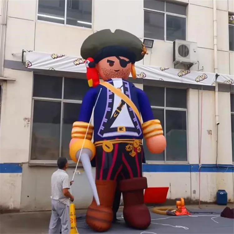 wholesale 5m High Giant Inflatable Pirate Ship Inflatables Balloon Pirate Buccaneer Corsair For 2023 City Decoration