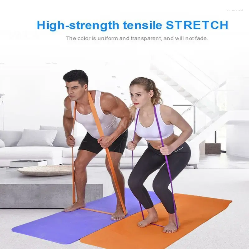 Motståndsband 208 cm lång elastisk fitness gummi resist band för hemmet gymträning expanders styrka träning utrustning